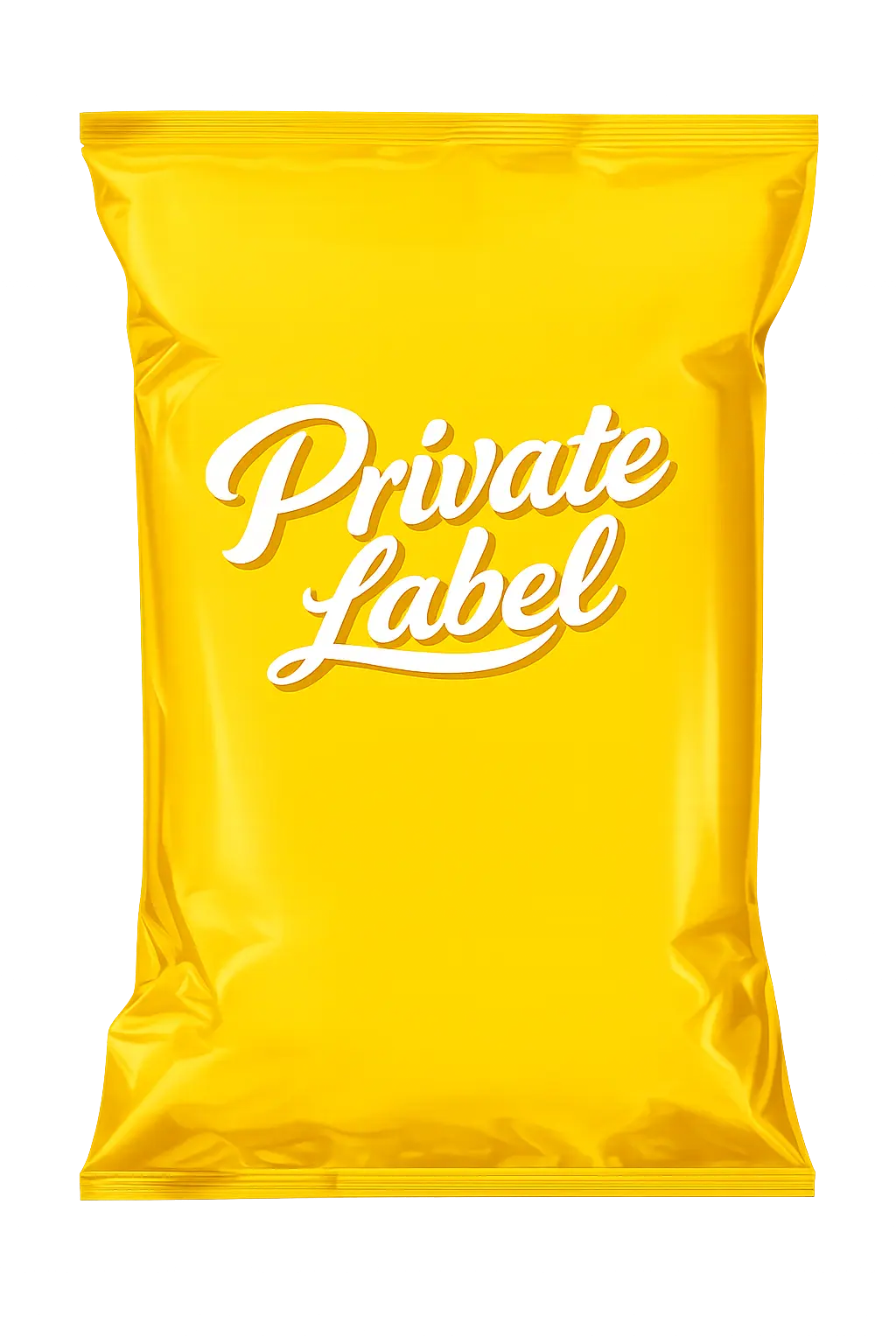 Yellow private label SOVORA snack bag