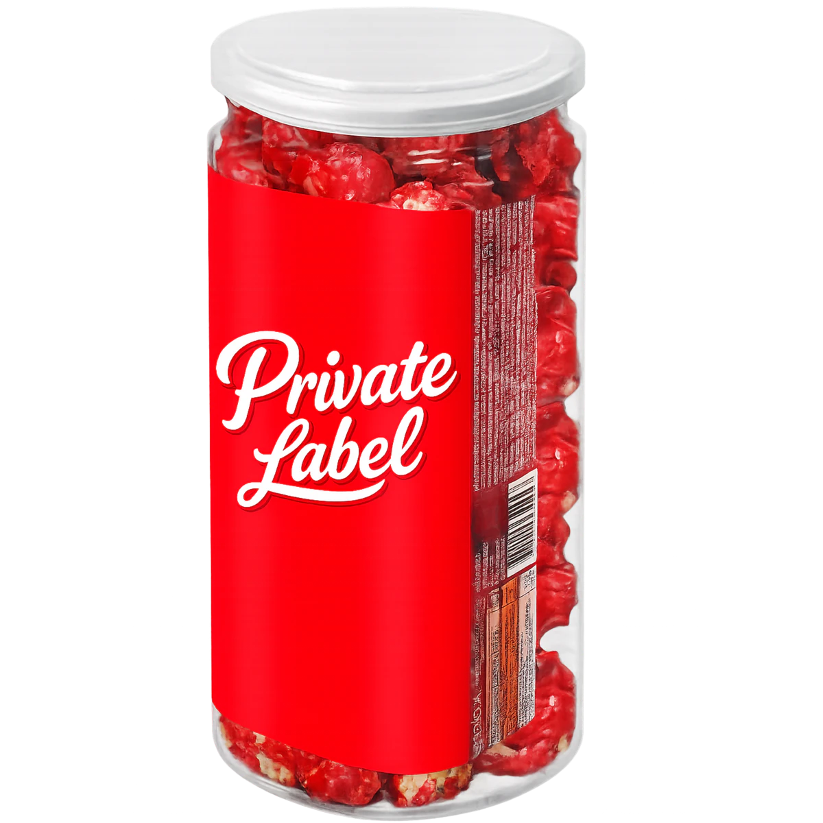 Private label popcorn tube